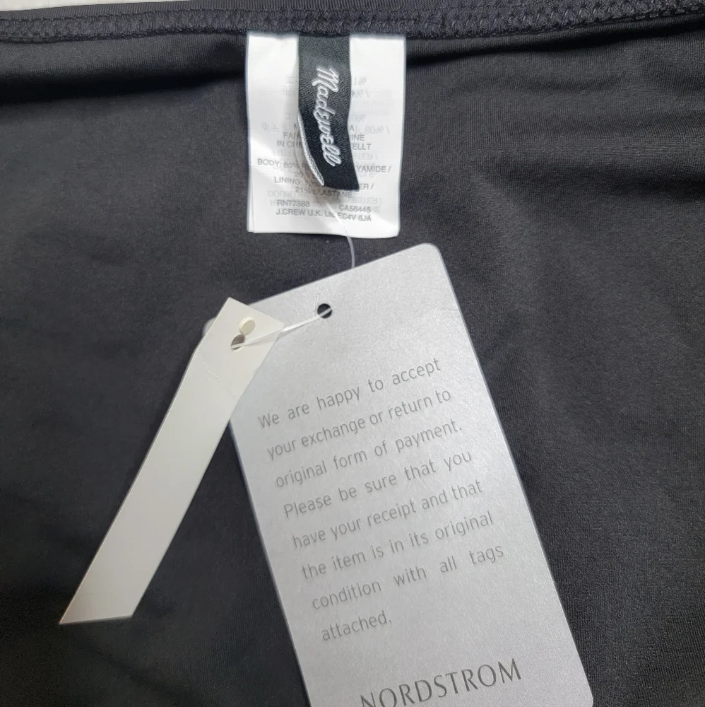 Madewell Second Wave Hipster Bikini Bottom In True Black NWT Size XL - Picture 7 of 12